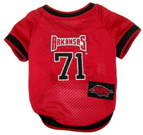 NCAA Dog Jersey - Large - University Of Arkansas Razorbacks