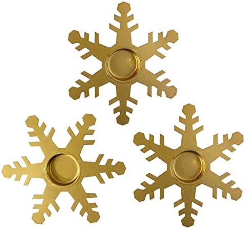 FHP Snowflake Tea Light Holders - Set Of 3
