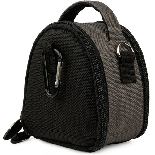 SumacLife Mini Laurel Compact Edition Nylon Camera Bag with Top Carrying Handle and Removable Shoulder Strap for Nikon Coolpix S100 / S8200 / S6200 / P300 / S6100 / S4100 / S3100 / L24 / S80 / S1100pj / S5100 / S8000 / S3000 / S4000 / L21 / L22 / S6000 / S1000pj / S70 / S640 / S630 / S620 / S230 / S220 / L19 / L20 / S60 / S560 / S610 / S710 / S52c / S550