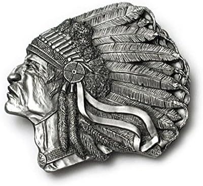 PONTIAC Indian Chief Belt Buckle Native American