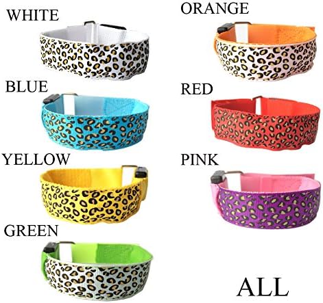 HAMENG® High Quality Safety Work Well Leopard Flashing Visible LED Sports Gold Armband Belt for Cycling,Jogging,Walking and Running.-Leopard Armband BLUE