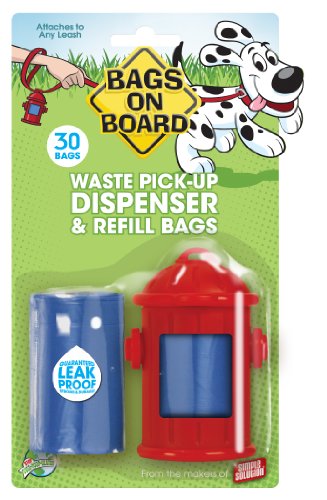 Bags on Board Red Hydrant Dispenser 30 Refill 