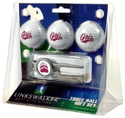 Montana Grizzlies 3 Golf Ball Gift Pack W/ Kool Tool - Ncaa College Athletics