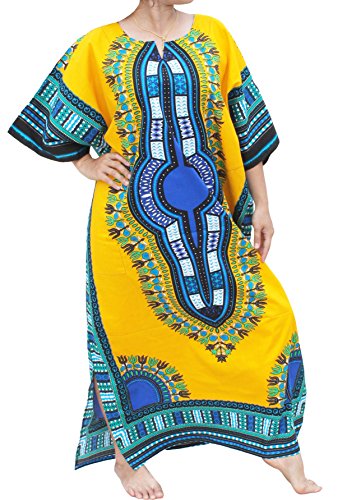 RaanPahMuang Brand Full One Piece Long Afrikan Color Dashiki Sac Dress