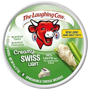 Amazon.com : Laughing Cow Cheese Wedges, Light Creamy Swiss Original, 6