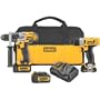 DEWALT DCK294L3 20-Volt MAX Li-Ion Hammer Drill 3.0 Ah/12-Volt MAX Screwdriver Combo Kit