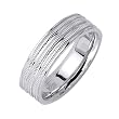 18K White Gold Celtic Wedding Band Width 6.5mm - Sizes 5 to 13, 5.5