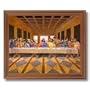 African American Black The Last Supper Jesus Christ Religious Picture Oak Framed Art Print