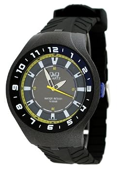 Q&Q #GV10J004Y Men's Analog Sports Watch with Resin Strap