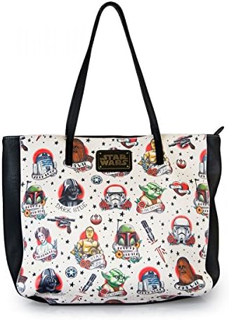 Star Wars Tattoo Flash Character Faux Leather Tote Bag