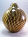Italian Design Heavy Amber Crossing Line Vase Image