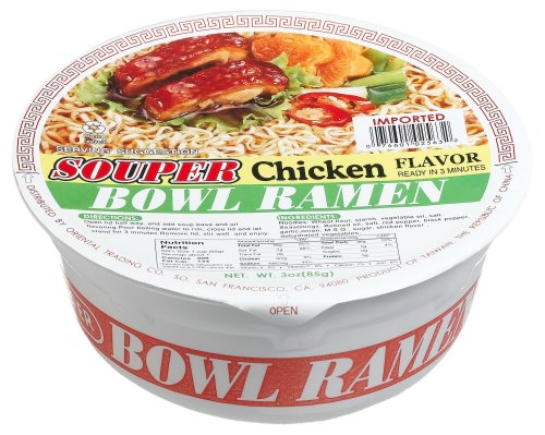 Souper Ramen Chicken, 3-Ounce Bowls (Pack of 12) (Pack of 2) by Souper