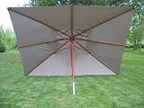 Sonnenschirm Schirm Marktschirm 3x3 3m X 3m eckig Taupe/Grau
