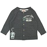 【H28年春物】 PuiPui(プイプイ) ストレッチデニムカーディガン 90cm/BLACK NO.PP-162798