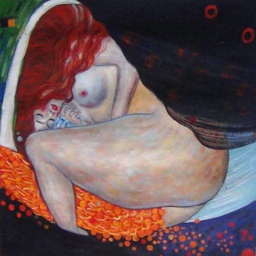 0087 Danae Oil Painting Reproduction of Gustav Klimt Vivid Color 24x24 Inches Handmade