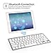 Caseflex Ultra Slim Wireless Bluetooth Keyboard For All iOS, iPad, Android, Mac, & Windows Devices - Silver & White