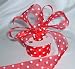 Organza Polka Dot Ribbon - 1 1/2"- Red/White Dots - 25 Yards (75 Ft)