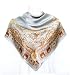 Satin Gold Ornamental Print on Silver Grey - Silk Square Scarf 35