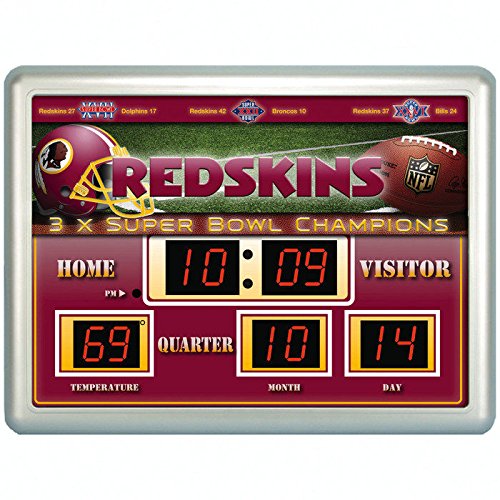 NFL Team Scoreboard Wall Clock Washington Redskins 0843771020699