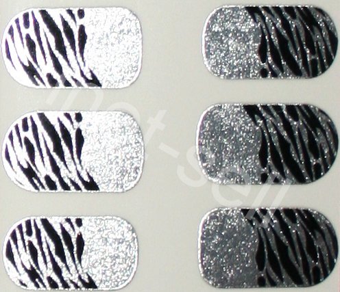 Titania Nagel Sticker Folien silber-schwarz TIGER for Girls Preisvergleich