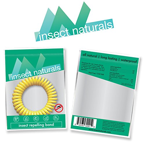 Insect Naturals Insect Repelling Wristband Box of 10: DEET Free Assorted Colors Safe Natural Insect Naturals Insect Repelling Wristband Box of 10: DEET Free Assorted Colors Safe Natural