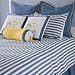 10pc Seashore King Size Cotton Bedding Duvet Set with Stripes Pattern