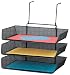 Fellowes Mesh Partition Additions Triple Tray, Side Load, Letter Size, Black (75902)
