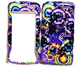 PURPLE WITH BLACK GREEN RED DOT FLOWER SNAP ON HARD SKIN SHELL PROTECTOR COVER CASE FOR LG CHOCOLATE TOUCH VX8575 + BELT CLIP