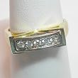 14K Two-Tone Gold Diamond Band