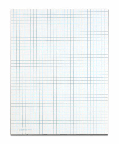TOPS Quadrille Pad, 8.5 x 11 Inches, 4 Squares per Inch, Medium Weight, 50 Sheets, White, (33140)