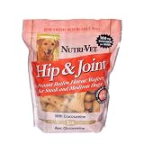 Nutri-Vet Hip and Joint Level 1 Peanut Butter Wafers for Small and Medium Dogs, 3-Pound
