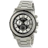 Invicta Men's 1008 II Chronograph Silver and Black Dial Stainless Steel Watch