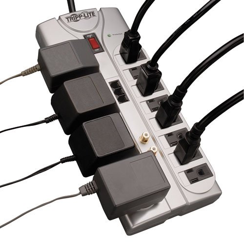 Tripp Lite TLP1208TELTV Surge Protector 12 Outlet 120V RJ11 Coax 8ft Cord 2880 Joule