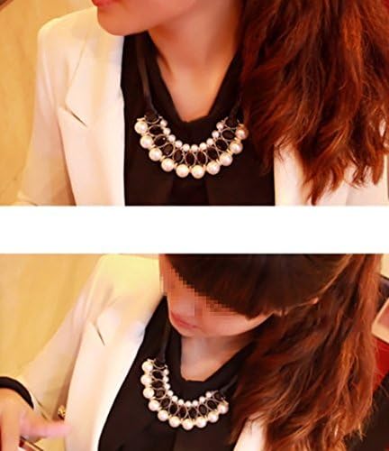 Fashion Gold Plated Super Lovely Charming Pendant Single Pearl Necklace Set for Lady Women