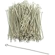 100 Hat Eye Pins White Loop Bead Earring Findings 21 Gauge