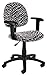 Boss Office Products B326-ZB Perfect Posture Delux Microfiber Task Chair with Adjustable Arms in Zebra