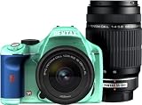 PENTAX デジタル一眼レフカメラ K-x ダブルズームキット ライトグリーン/ブルー 075の画像