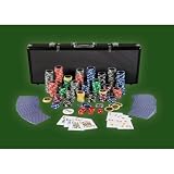 Professionelles Pokerset mit 500 Laser Chips BLACK EDITION