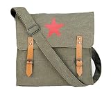 Vintage Olive Drab Medic Bag with Brown Star