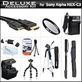 Deluxe Accessories Kit For Sony Alpha NEX-C3 NEX-7 NEX-5N Digital Camera In ....