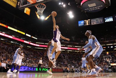 Denver Nuggets v Phoenix Suns: Steve Nash Photographic Poster Print by Christian Petersen, 28x42