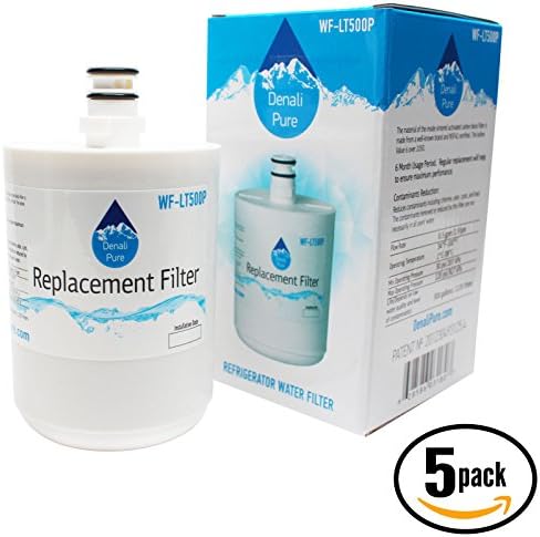 5-Pack Replacement LT500P Water Filter for LG, Kenmore, Sears Refrigerators - Compatible with LG LFX25974ST, LG LFX25973ST, LG LSC27925ST, LG LSC23924ST, LG LT500P, LG LSC26905TT, LG LMX25964ST, LG
