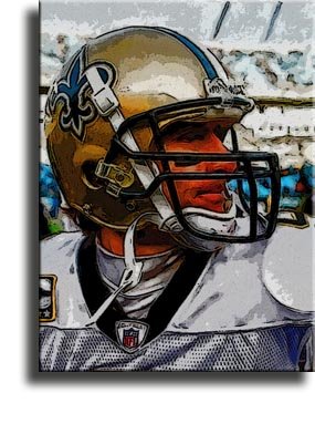 Completely Handpainted American Football Sport Painting, Custom Order FL3662, Oil on Canvas, with Option to Paint Jerry, Brett & Co. from Any Other Favorite Photograph or Picture, Unframed, Size 20