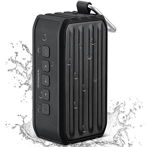Arespark AS200 Wireless Portable Waterproof Bluetooth 4.0 Speaker, Black