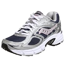 Saucony Women's Grid Cohesion NX Running Shoe,Navy/Silver/Pink,8.5 M