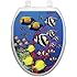 Coral Reef Toilet Tattoo TT-1016-O Elongated Beach Fish Theme Cover Bathroom