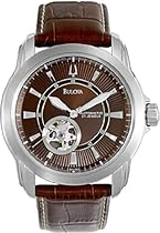 Hot Sale Bulova Men's 96A108 Stainless Steel and Brown Leather Automatic Mechanical Watch