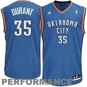 NBA Oklahoma City Thunder Kevin Durant #35 Youth Replica Road Jersey, Blue, Medium