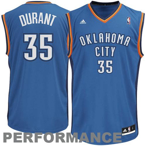 Adidas Oklahoma City Thunder Kevin Durant Youth (Sizes 8-20) Revolution 30 Replica Road Jersey Large