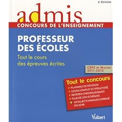 Concours Professeur des �coles - Tout le cours de �preuves �crites - Admis - Tout le concours